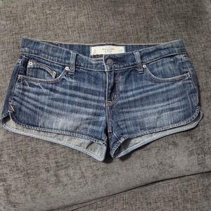 Abercrombie Fitch y2k low rise micro Denim Shorts Womens Size 27